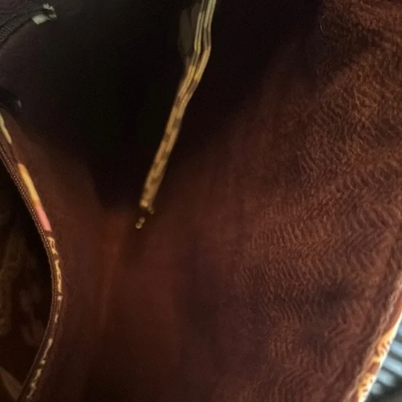 Brown and Yellow Crossbody Bag with Paisley Print - Picture 9 of 10